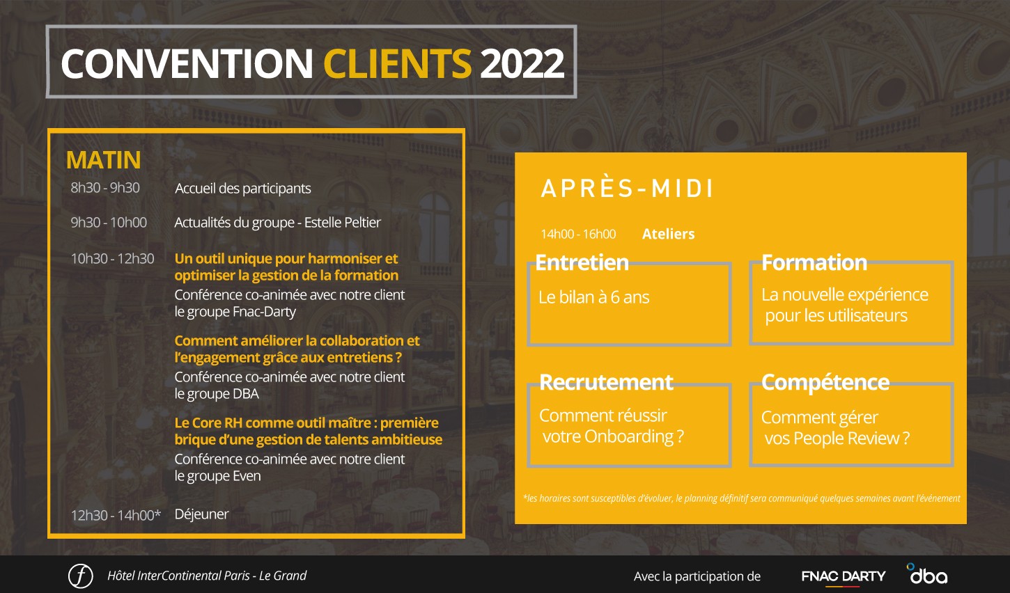 Programme convention clients 2022
